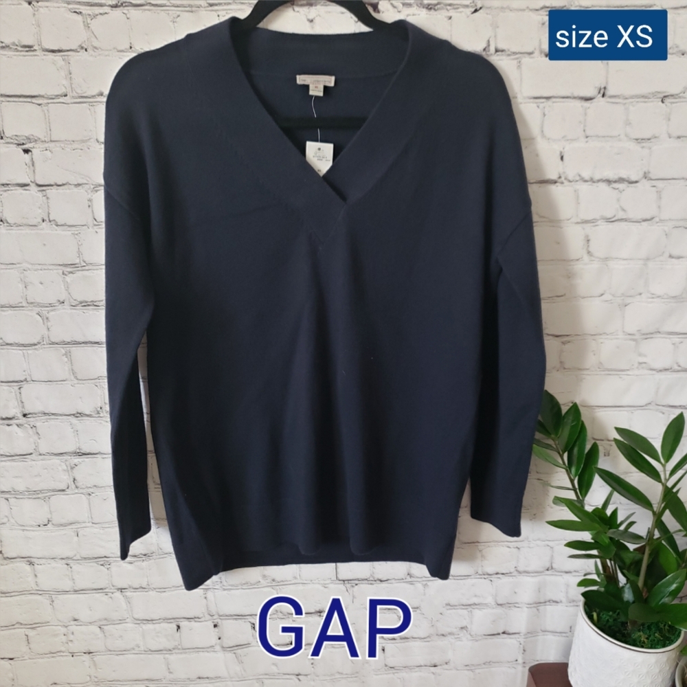 Gap Navy Blue V-Neck Pullover Sweater size XS